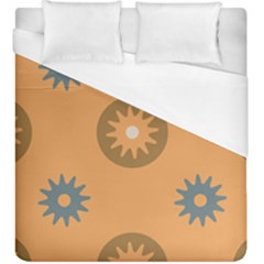 Flowers Screws Rounds Circle Duvet Cover (king Size)