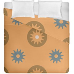 Flowers Screws Rounds Circle Duvet Cover Double Side (king Size)