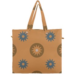 Flowers Screws Rounds Circle Canvas Travel Bag