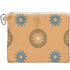 Flowers Screws Rounds Circle Canvas Cosmetic Bag (xxxl)