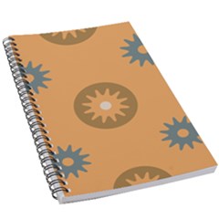 Flowers Screws Rounds Circle 5 5  X 8 5  Notebook