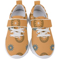 Flowers Screws Rounds Circle Kids  Velcro Strap Shoes