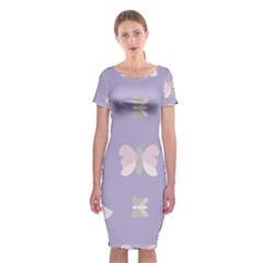 Butterfly Butterflies Merry Girls Classic Short Sleeve Midi Dress