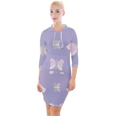 Butterfly Butterflies Merry Girls Quarter Sleeve Hood Bodycon Dress by HermanTelo