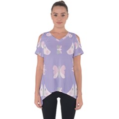 Butterfly Butterflies Merry Girls Cut Out Side Drop Tee by HermanTelo