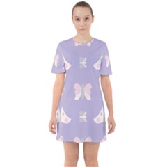 Butterfly Butterflies Merry Girls Sixties Short Sleeve Mini Dress by HermanTelo