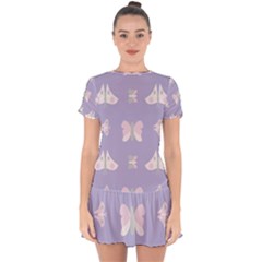 Butterfly Butterflies Merry Girls Drop Hem Mini Chiffon Dress by HermanTelo