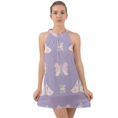 Butterfly Butterflies Merry Girls Halter Tie Back Chiffon Dress by HermanTelo