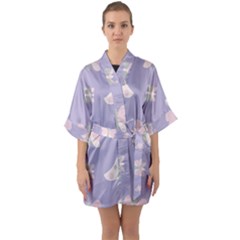 Butterfly Butterflies Merry Girls Quarter Sleeve Kimono Robe