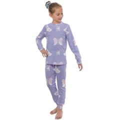 Butterfly Butterflies Merry Girls Kids  Long Sleeve Set 