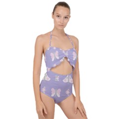 Butterfly Butterflies Merry Girls Scallop Top Cut Out Swimsuit