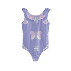 Butterfly Butterflies Merry Girls Kids  Frill Swimsuit