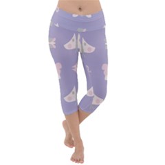 Butterfly Butterflies Merry Girls Lightweight Velour Capri Yoga Leggings