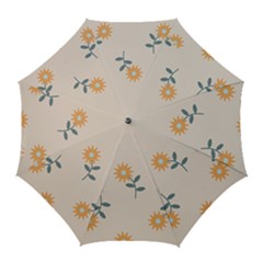 Flowers Continuous Pattern Nature Golf Umbrellas