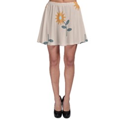 Flowers Continuous Pattern Nature Skater Skirt