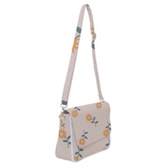 Flowers Continuous Pattern Nature Shoulder Bag With Back Zipper