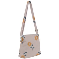 Flowers Continuous Pattern Nature Zipper Messenger Bag