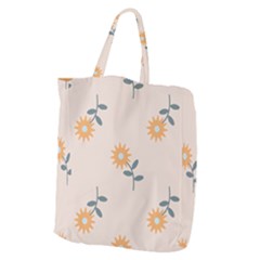 Flowers Continuous Pattern Nature Giant Grocery Tote