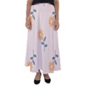 Flowers Continuous Pattern Nature Flared Maxi Skirt View1