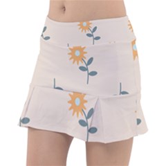 Flowers Continuous Pattern Nature Tennis Skirt