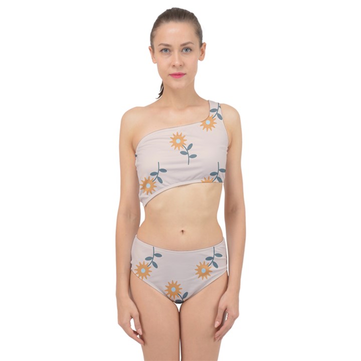 Flowers Continuous Pattern Nature Spliced Up Two Piece Swimsuit