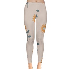 Flowers Continuous Pattern Nature Inside Out Leggings