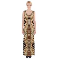 Safari Maxi Thigh Split Dress by ArtworkByPatrick