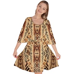 Safari Velour Kimono Dress