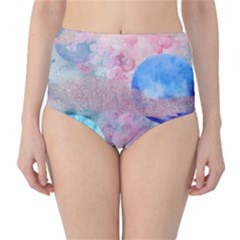 Abstract Clouds And Moon Classic High-waist Bikini Bottoms by charliecreates