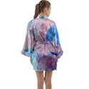 Abstract clouds and moon Long Sleeve Kimono Robe View2