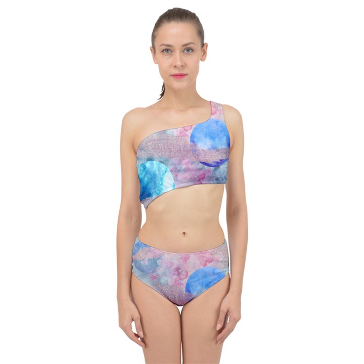 Abstract clouds and moon Spliced Up Two Piece Swimsuit