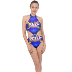 Pump Halter Side Cut Swimsuit by pumpndance