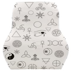 Witchcraft Symbols  Car Seat Back Cushion  by Valentinaart