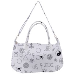 Witchcraft Symbols  Removal Strap Handbag by Valentinaart