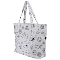 Witchcraft Symbols  Zip Up Canvas Bag