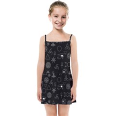 Witchcraft Symbols  Kids  Summer Sun Dress by Valentinaart