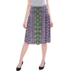 Decorative Juwel And Pearls Ornate Midi Beach Skirt by pepitasart