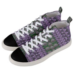 Decorative Juwel And Pearls Ornate Men s Mid-top Canvas Sneakers by pepitasart