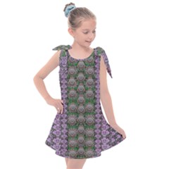 Decorative Juwel And Pearls Ornate Kids  Tie Up Tunic Dress by pepitasart