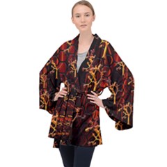 Fuego Joshua Tree Velvet Kimono Robe