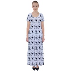 Witchcraft Symbols  High Waist Short Sleeve Maxi Dress by Valentinaart