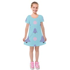 Christmas Bauble Kids  Short Sleeve Velvet Dress