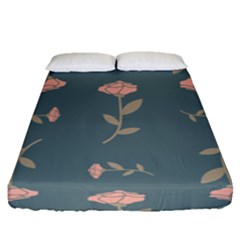 Florets Rose Flower Fitted Sheet (queen Size)