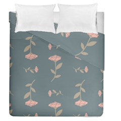 Florets Rose Flower Duvet Cover Double Side (queen Size)