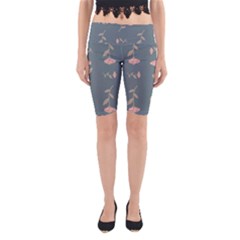 Florets Rose Flower Yoga Cropped Leggings