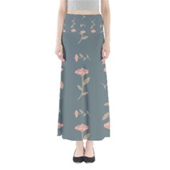 Florets Rose Flower Full Length Maxi Skirt