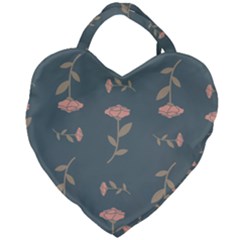 Florets Rose Flower Giant Heart Shaped Tote