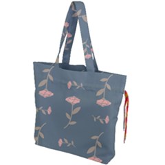 Florets Rose Flower Drawstring Tote Bag