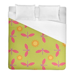 Dragonfly Sun Flower Seamlessly Duvet Cover (full/ Double Size)