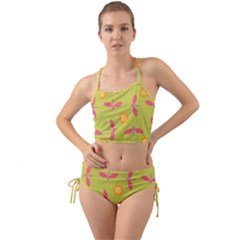 Dragonfly Sun Flower Seamlessly Mini Tank Bikini Set by HermanTelo